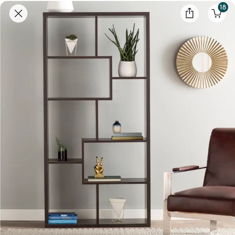 Bookcase geometric decorative
